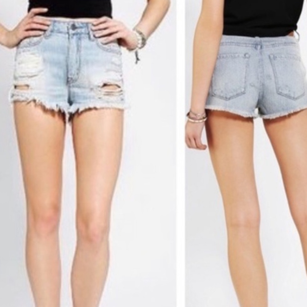 BDG High Rise Dree Cheeky Denim Shorts